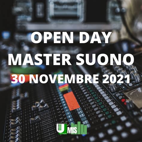 Mis Master Di Ingegneria Del Suono Open Day In Presenza E On