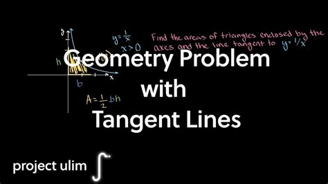 Solving A Geometry Problem With Tangent Lines Single Variable Calculus Project Ulim Youtube