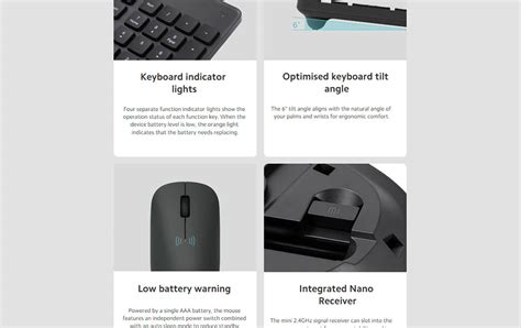 ست موس و کیبورد بی سیم شیائومی مدل WXJS01YM - های شیائومی