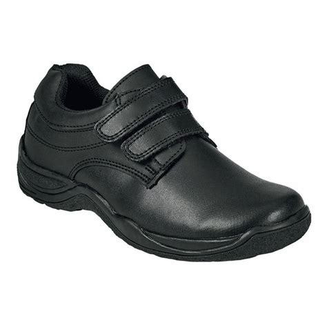 Calzado Kids Niño Zapato Escolar Tipo Piel En Negro Comodo