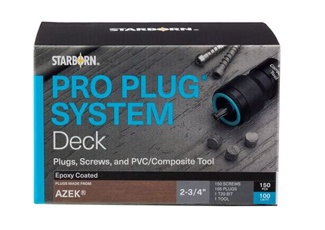 Starborn Industries Pro Plug System Plugs And Epoxy Screws For Azek