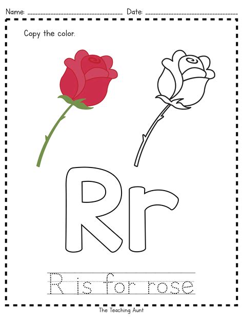 R Is For Rose Paper Pasting Activity The Teaching Aunt