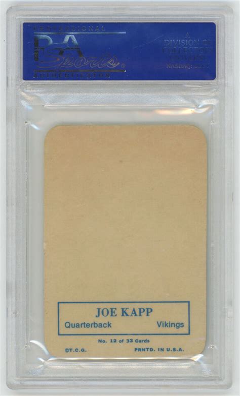 1970 Topps Super Glossy 12 Joe Kapp PSA 8 697518 EBay