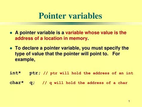 PPT - Pointer variables PowerPoint Presentation, free download - ID:1791705