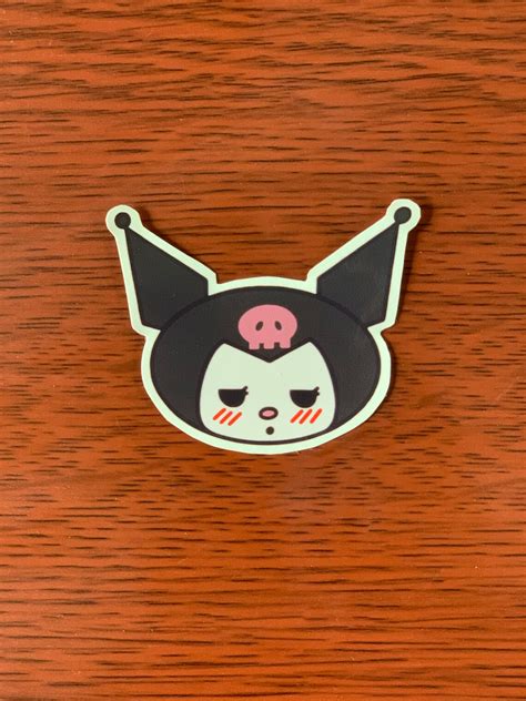 Kawaii Kuromi And Cute Pink Anime Girl Eyes Decal Stickers Etsy