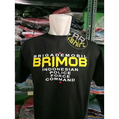 Jual Kaos Baju Tshirt Militer Brigade Mobil Brimob Indonesian