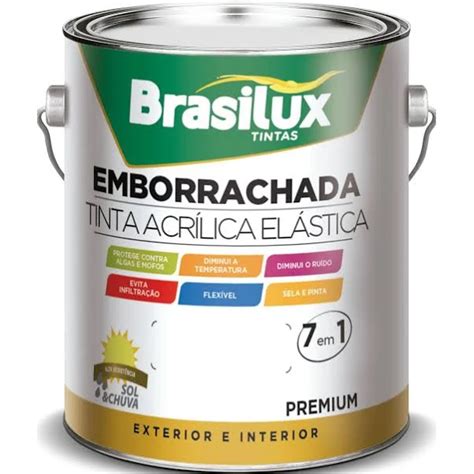 Tinta Emborrachada Branco Neve L Brasilux Bond Tintas