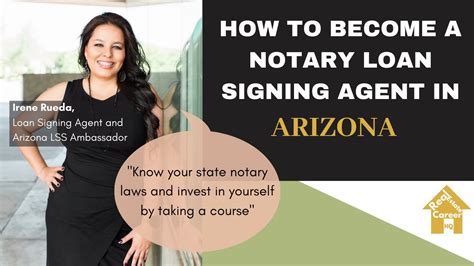 How To Become A Notary Loan Signing Agent In Arizona Youtube