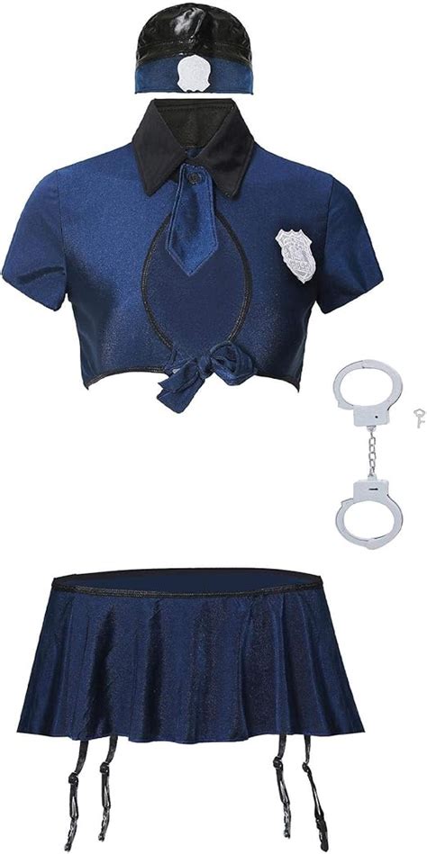 Women Sexy Lingerie 1 Set Police Costume Sexy Policewoman Uniform