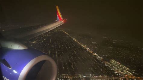 Southwest Boeing 737 800 Night Landing Chicago Midway Intl Kmdw