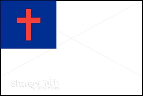 Red White and Blue Cross Flag | Christian Flag Clipart