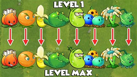 Pvz All Free Plants Level Vs Max Level Who Will Win Plants Vs