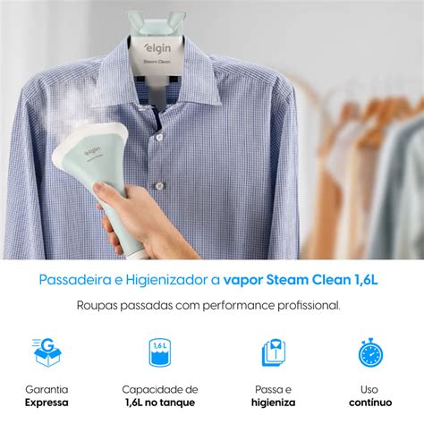 Passadeira A Vapor Elgin - Passadeira De Roupa A Vapor Vertical Steamer Vaporizador E Higienizador ...