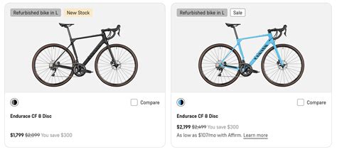 Two Endurace Cf 8s On Outlet Page Same Component List But 400 Price Difference Anyone Know