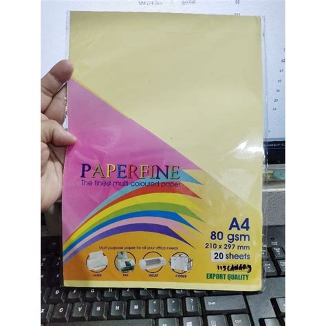 Jual Kertas Warna A Paperfine Gsm Pack Isi Lembar Shopee