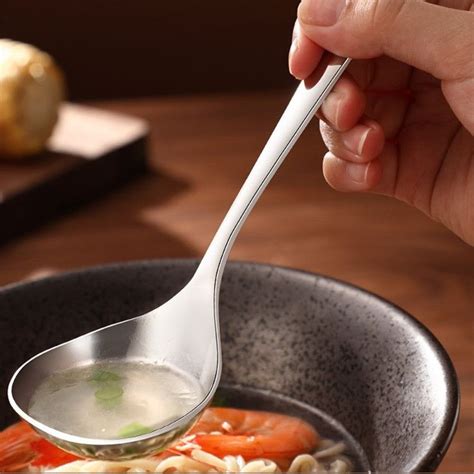 2021 Stainless Steel Soup Spoon Korean Cuisine Hot Pot Spoon Cookware Rice Dinner Kitchen Spoon