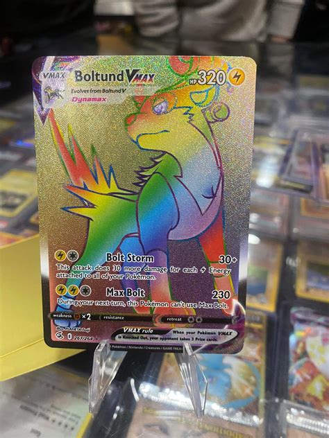 2021 Pokemon Boltund Vmax Fusion Strike Full Art 267 Of 264 Rainbow