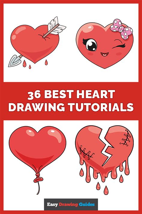 36 Heart Drawing Tutorials For Kids