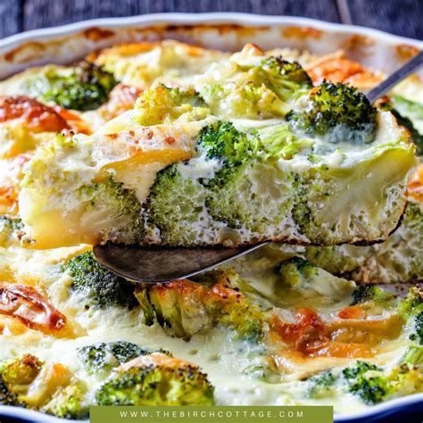 Crustless Quiche With Broccoli Cauliflower Ham And Cheese The Birch Cottage