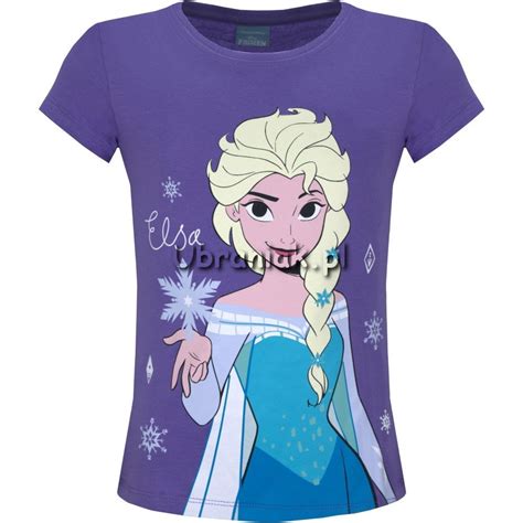 T Shirt Koszulka Kraina Lodu Elsa W Kolorze Fioletowym Bawe Na