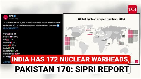 India Trumps Pak In Nuclear Weapons Race With 172 Nukes Chinas