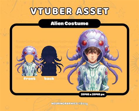 Vtuber Asset Pngtuber Asset Alien Costume Asset Instant Etsy