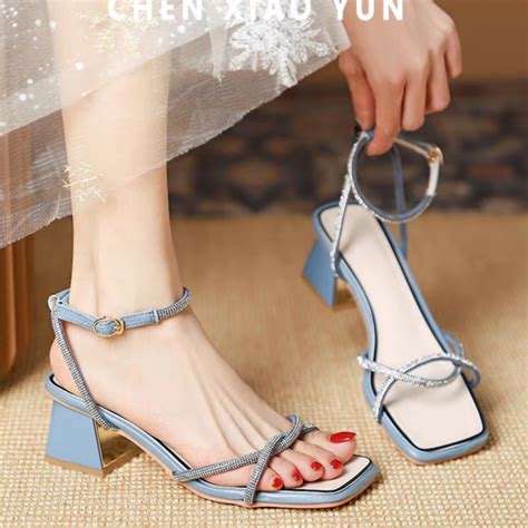 Jual Qwertyzone Wanda Block Heels Wanita Cm Heels Pesta Sandal