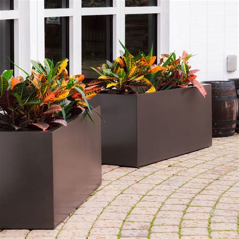 Modern Outdoor Planter Boxes Modern Rectangular Planter