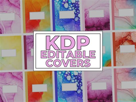 Editable KDP Paperback Cover Template Canva Printable Fluid Etsy