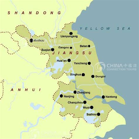 Jiangsu Provincial Map, China Jiangsu Provincial Map – Jiangsu Travel Guide