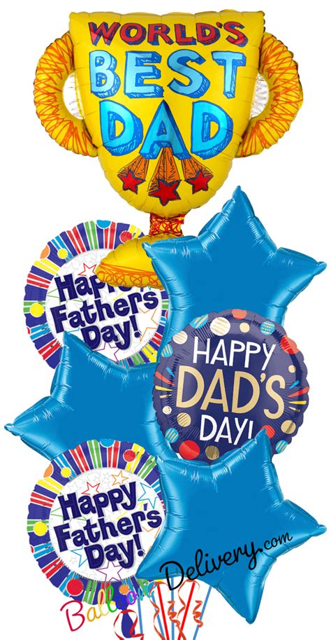 Fathers Day “worlds Best Dad” Balloon Bouquet