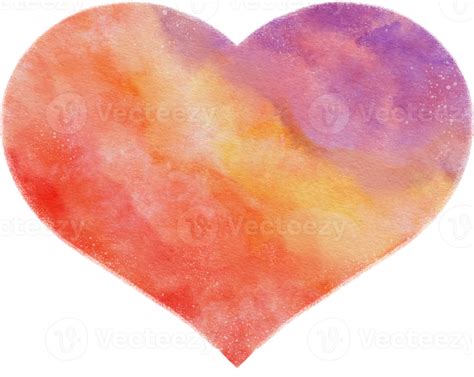 Heart Watercolor Illustration Png