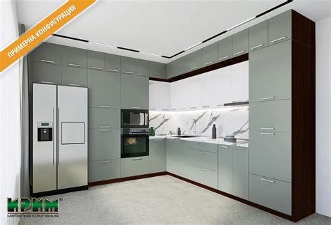 Кухненски шкафове модулна кухня ИРИМ СИТИ МДФ Олив мат и Венге | Мебели ...