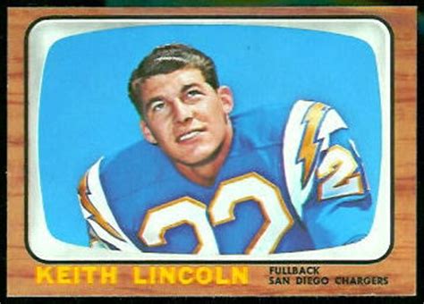 1966 Topps Football Card #127: Keith Lincoln