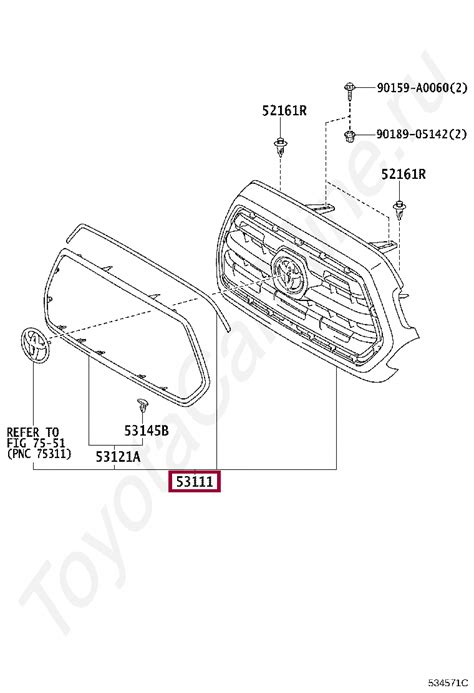 Запчасти Тойота: GRILLE, RADIATOR (5310104030B0)