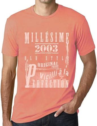 Homme Tee Shirt Mill Sime Vieilli La Perfection Ans T Shirt