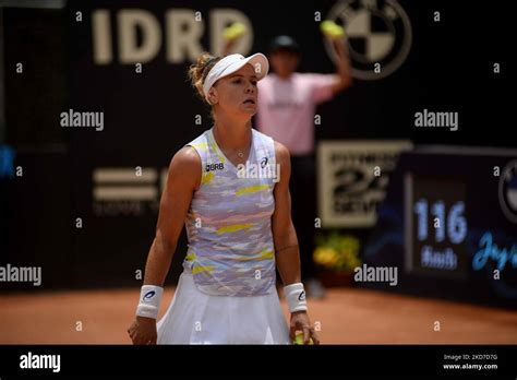 The tennis player Laura Pigossi from Brazil in the final game of the ...