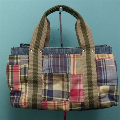 Tommy Hilfiger Bags Tommy Hilfiger Madras Plaid S Tote Poshmark