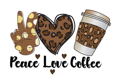 Peace Love Coffee Sublimation Design Graphic By Creative Design