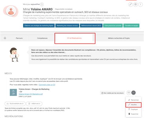 Comment modifier son CV sur Pôle emploi