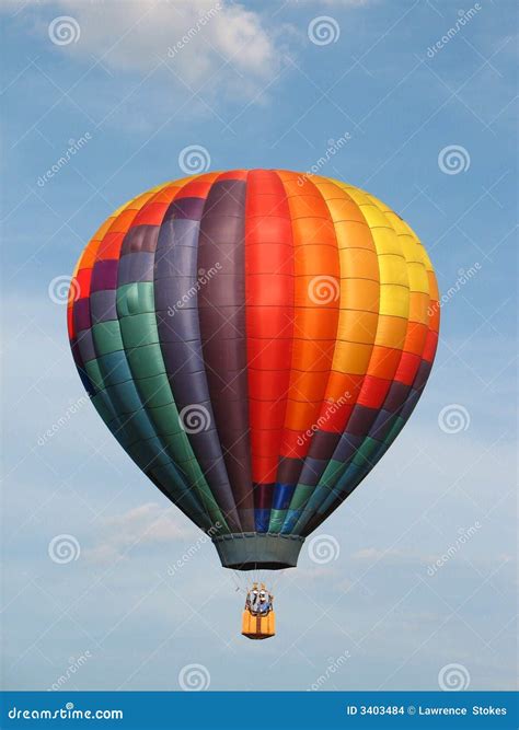 Rainbow Hot Air Balloon Stock Photo Image Of Colored 3403484