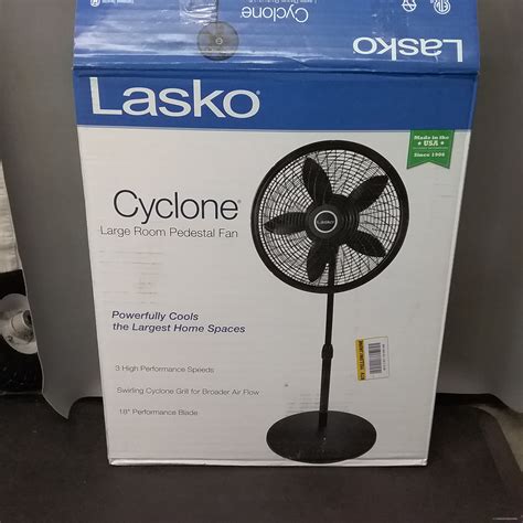 Lot Detail Lasko Cyclone 18 In Adjustable Pedestal Fan