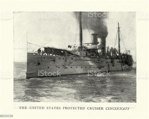 Uss Cincinnati Protected Cruiser United States Navy Warship 19th