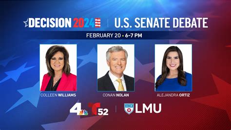 Nbc4 And Telemundo 52 To Host 2024 Us Senate Debate Nbc Los Angeles