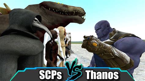 SCPs Vs Thanos Garry S Mod NPC Battles YouTube