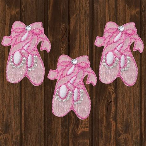 Ballet Dance Slippers Embroidered Patch 3 Pack Iron On Etsy