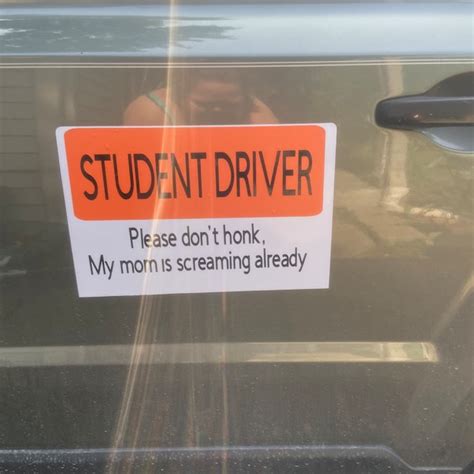 Funny Student Driver Stickers Etsy