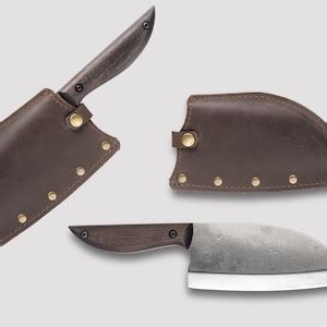 Meat Cleaver Knife With Wooden Handle, Ideal for Processing Vegetables ...