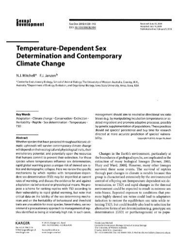 Temperature Dependent Sex Determination And Seaturtle Org