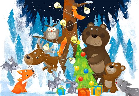 Animals in the Winter Forest jigsaw puzzle in Kids Puzzles puzzles on ...